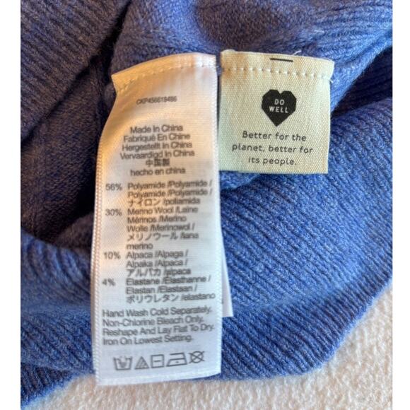 NWT Madewell Pullover Henley Sweater Oversized Drop Shoulder Wool Alpaca XXS - Picture 6 of 7